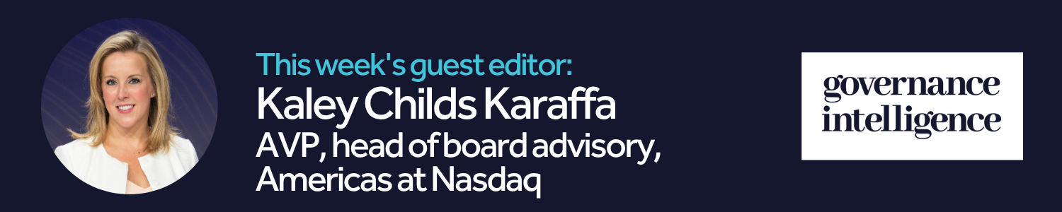 Governance Intelligence Editor's picks banner, sponsored content,  featuring: John Bowen, vice president, product, disclosure solutions at Broadridge