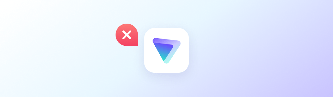 Icon of the Proton VPN app with a delete sign